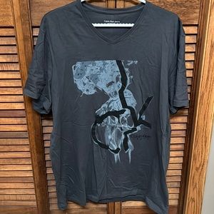 Calvin Klein Mens Grey T- Shirt XL